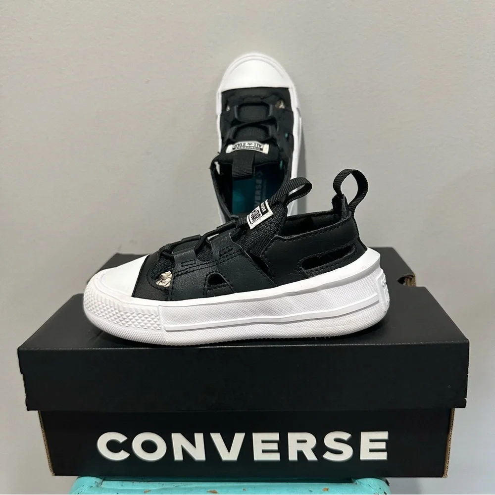 Converse Junior Chuck Taylor All Star Ultra Sandal Slip Black White Size…